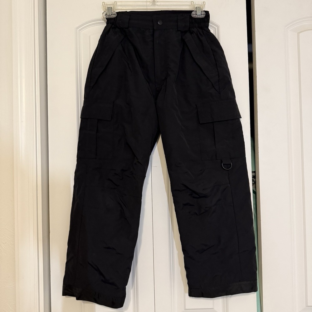 Gravity Insulated Coated Water Resistant Black Ski Snow Board Pants Youth S